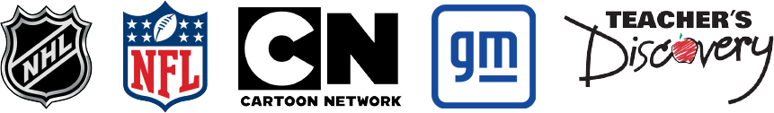 NHL, NFL, Cartoon Network, General Motors, and Teacher's Discovery