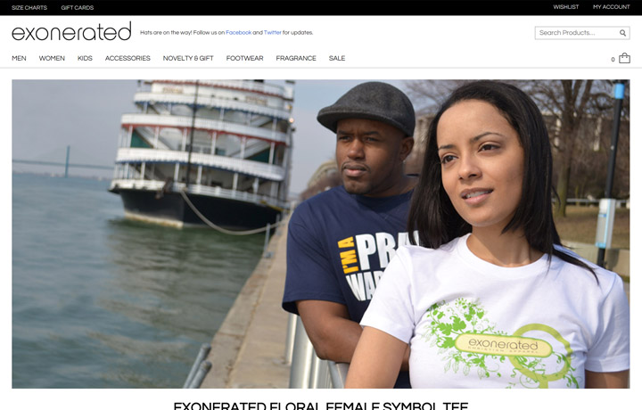 exonerated.com Website Design