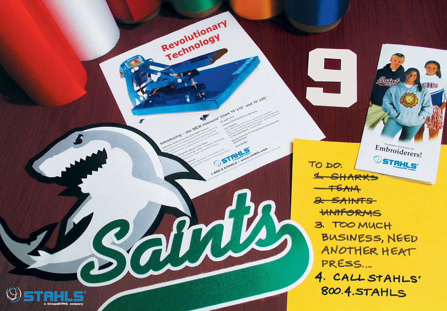 Stahls': "Call Stahls'" Heat Press Ad