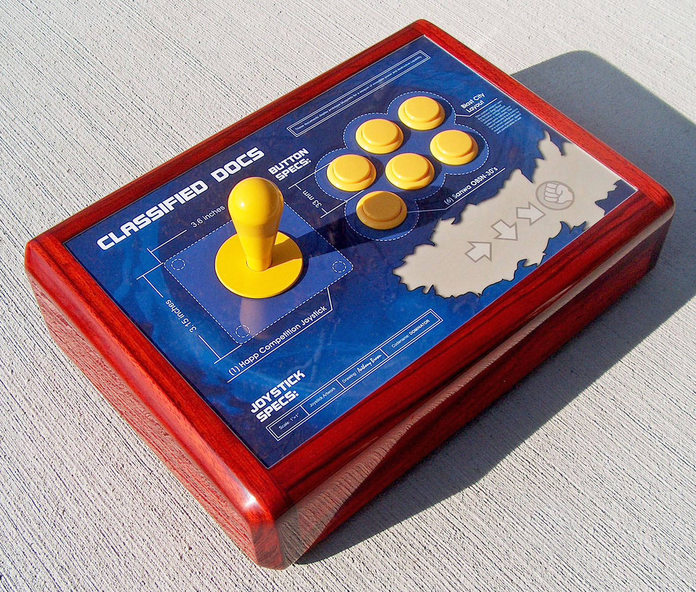 African Padauk "Classified Docs" Joystick Iso