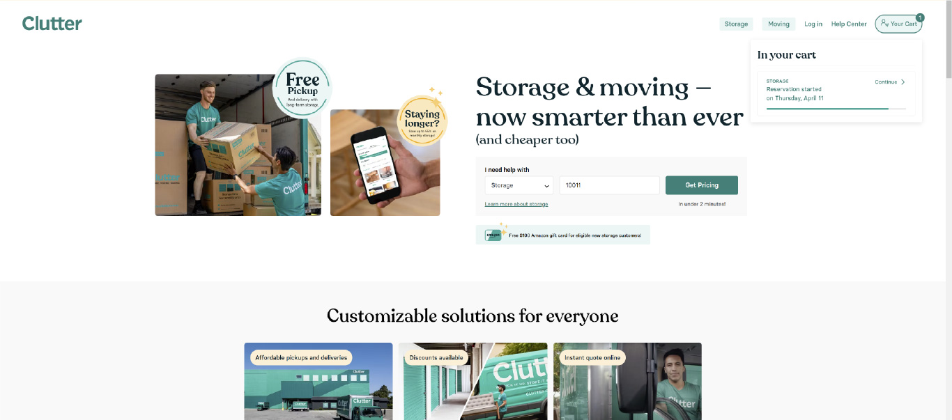 Clutter Website UX Deficiency 7