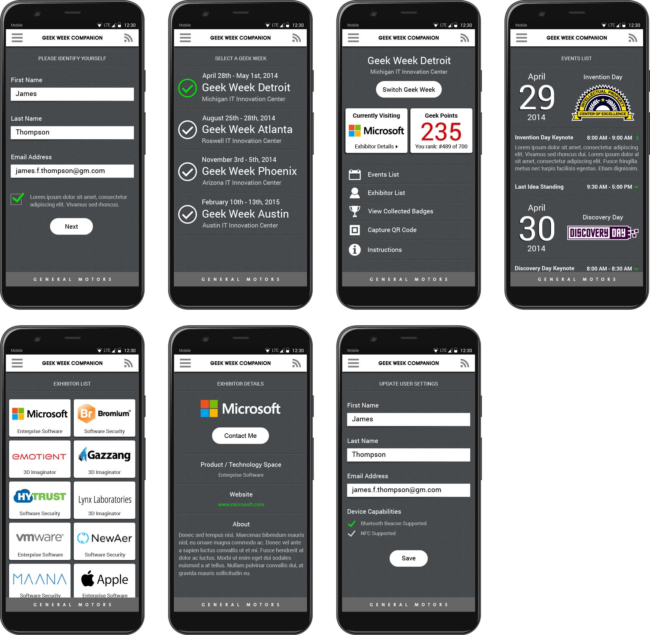 General Motors: "Geek Week" App