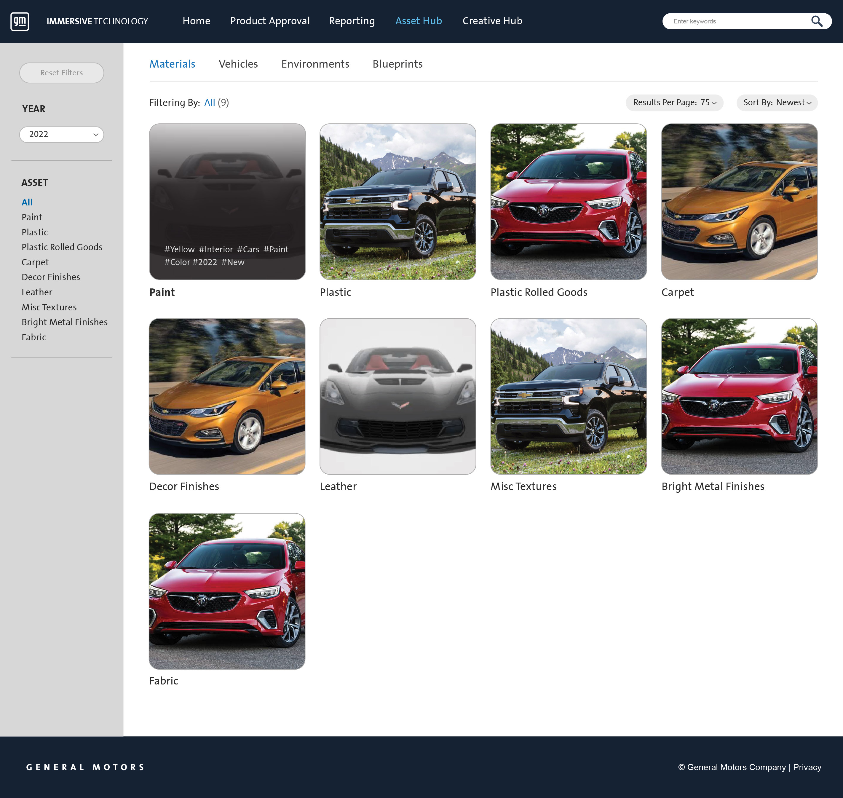 General Motors: Immersive Visual Studios Website 2