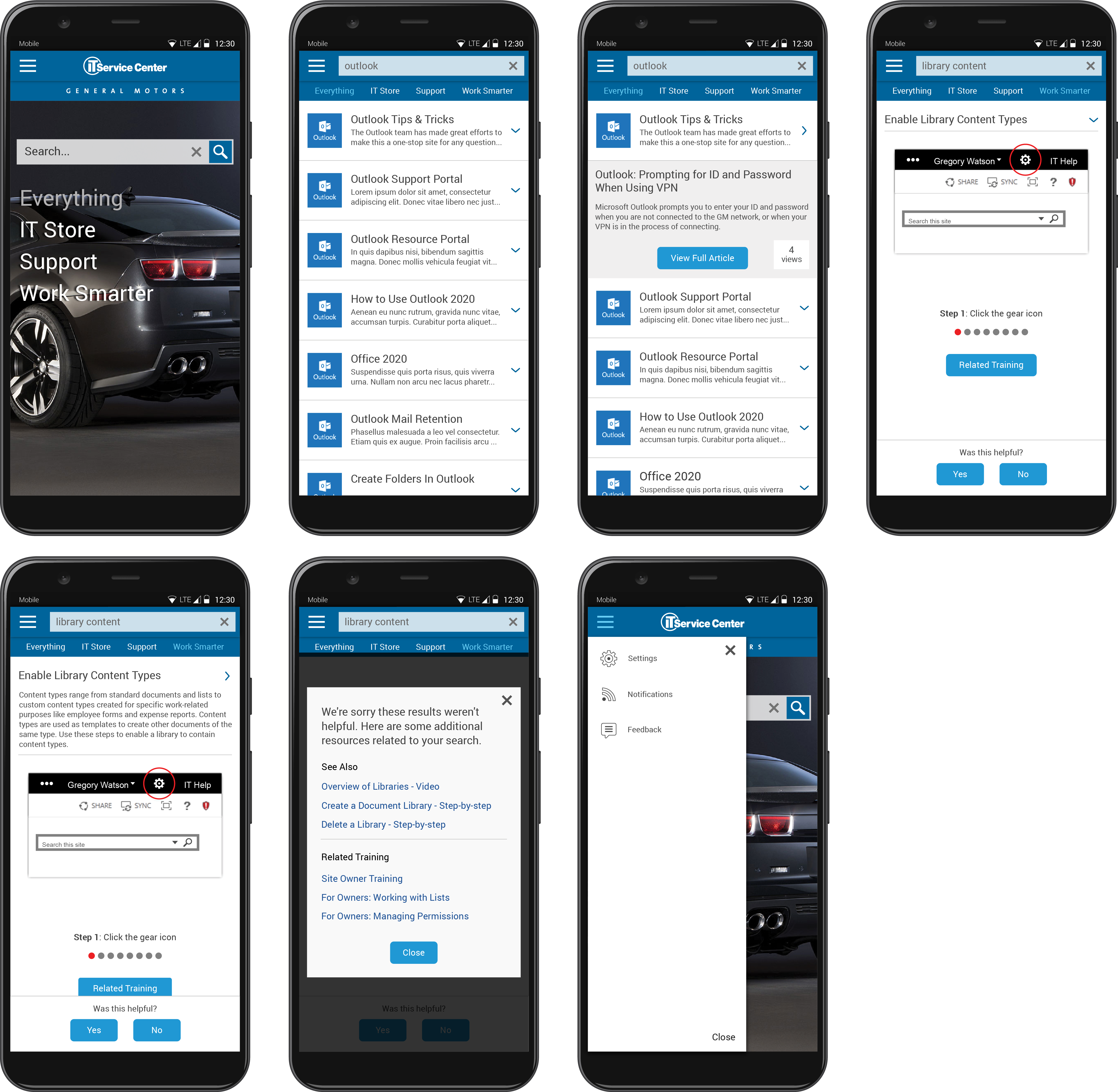 General Motors: IT Search Results (Mobile)