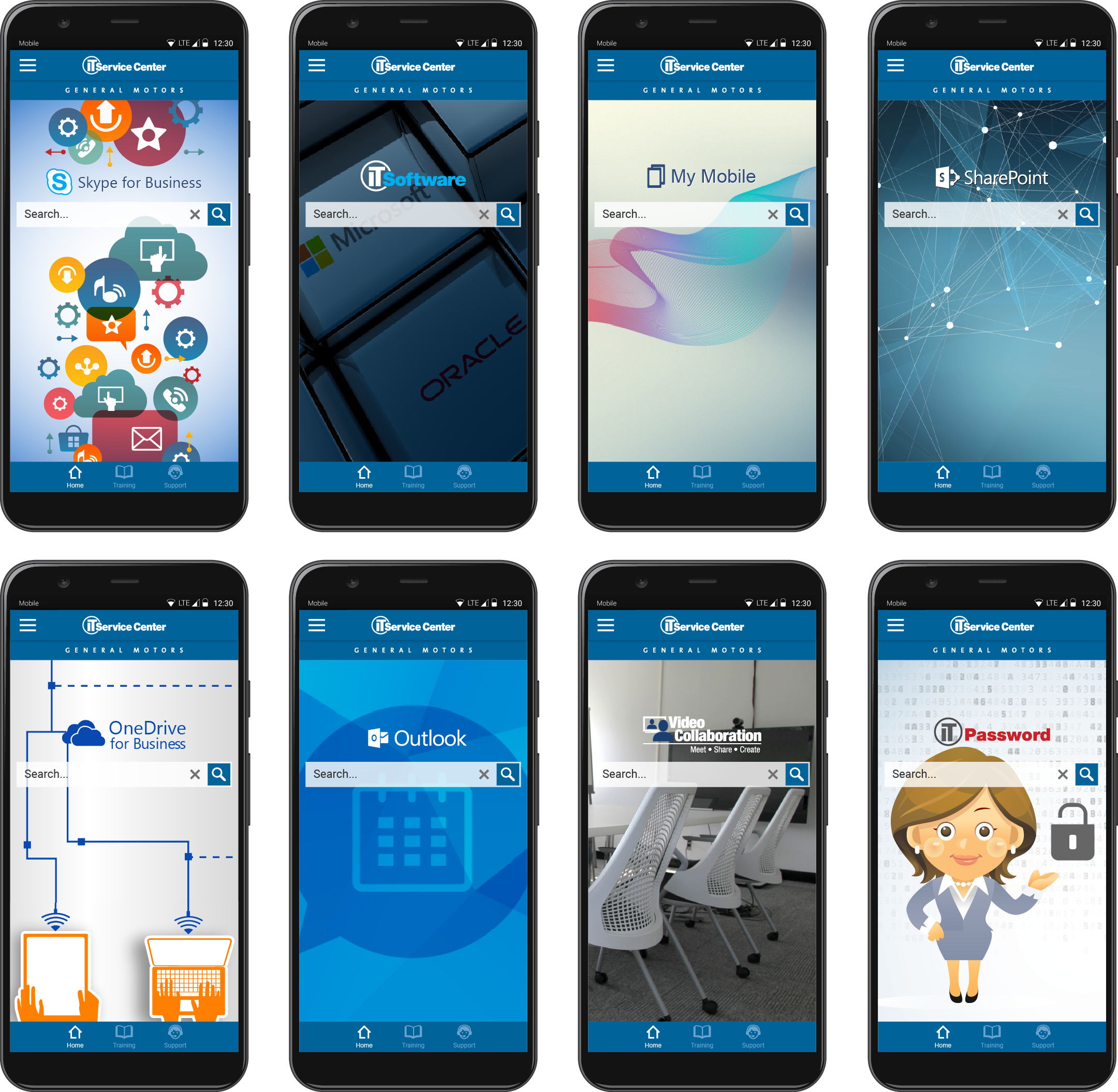 General Motors: IT Support Portals Search (Mobile)