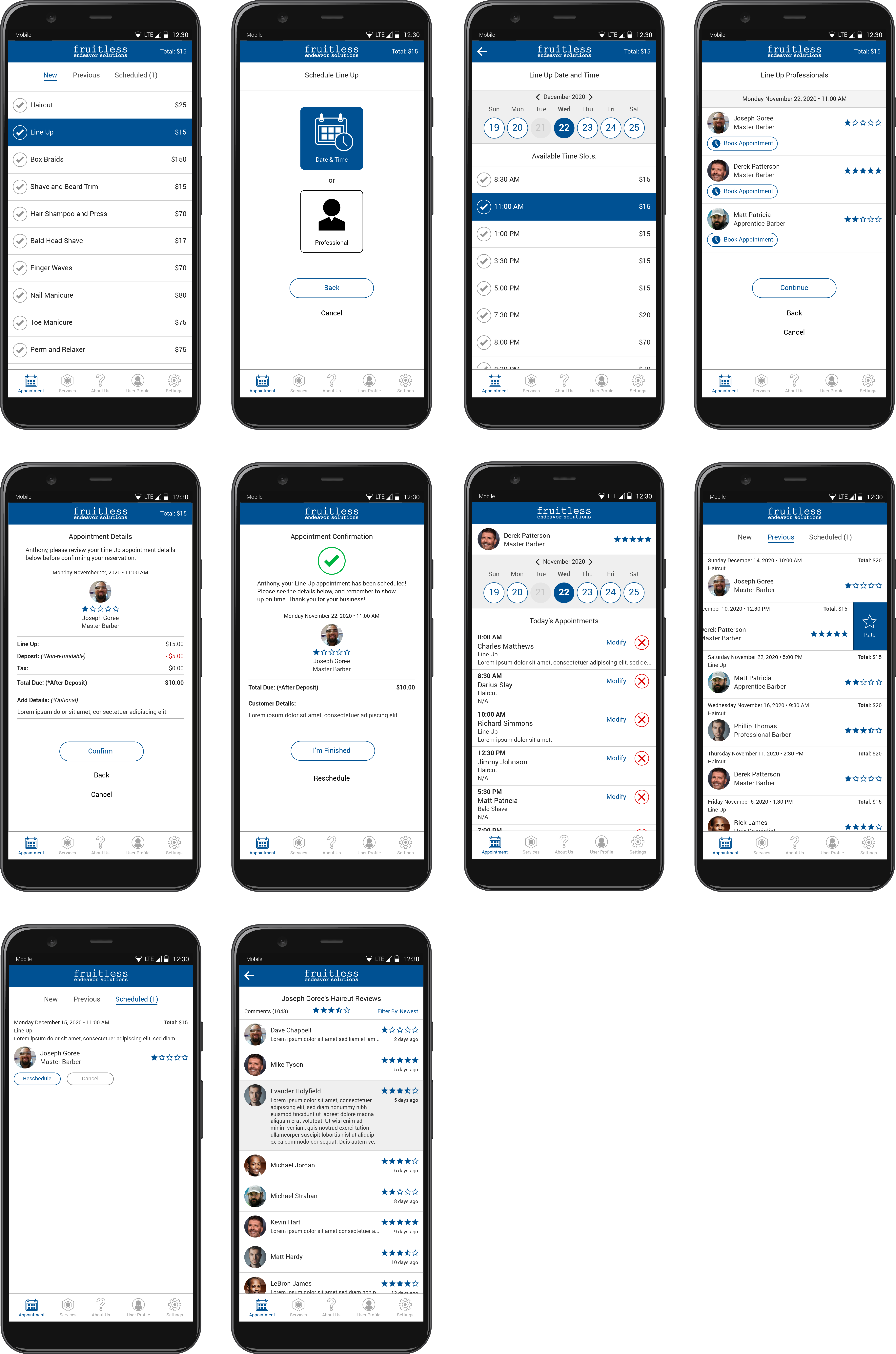 FESolutions: Professional Services App - Schedule Appointment by Date and Time