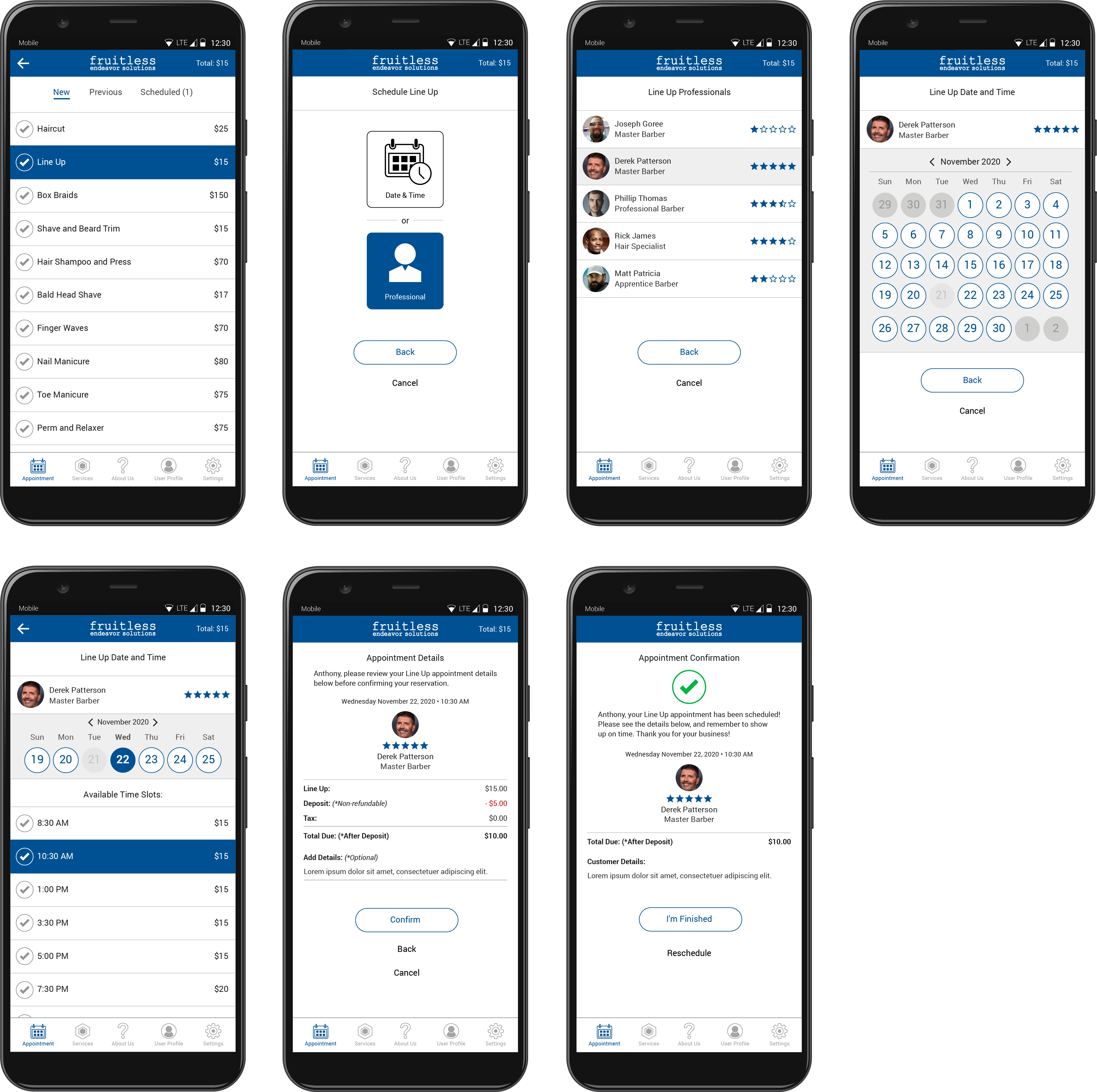 FESolutions: Professional Services App - Schedule Appointment by Professional