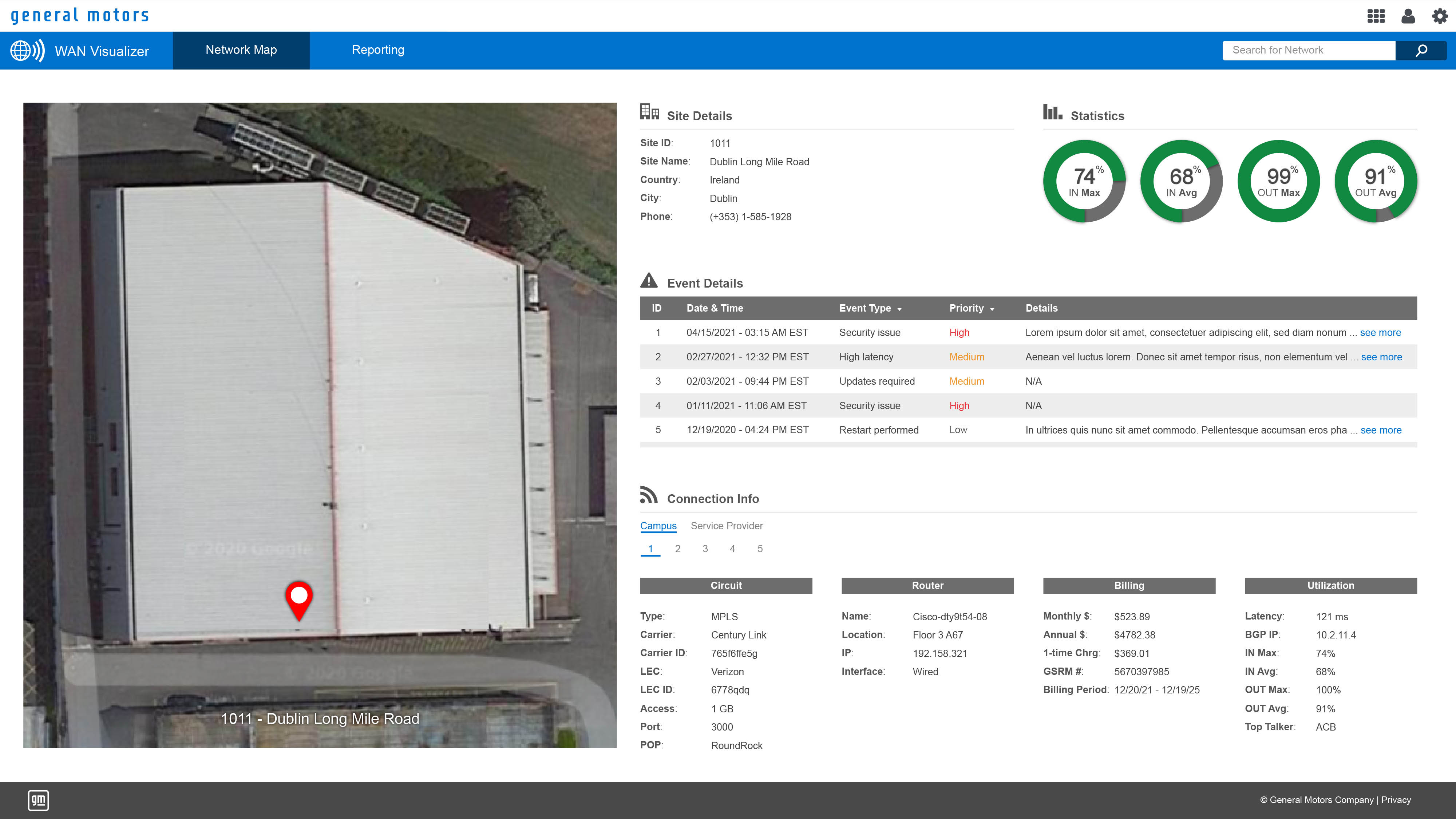 General Motors: WAN Visualizer Dashboard UI/UX 4