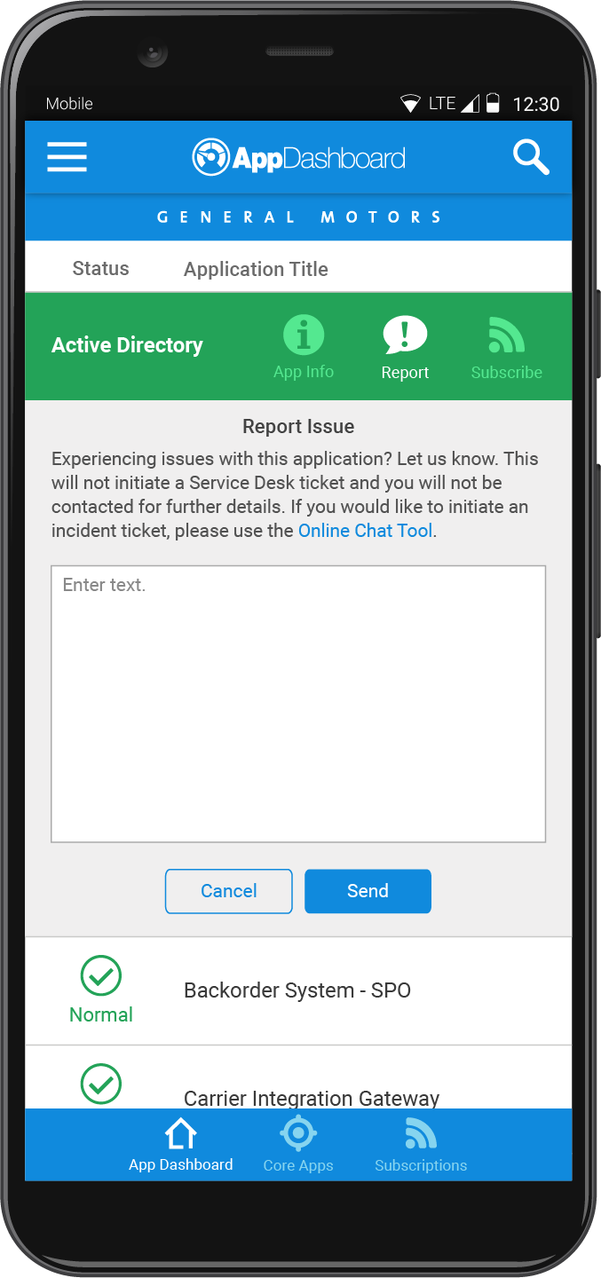 General Motors: App Dashboard (Mobile) Image 3