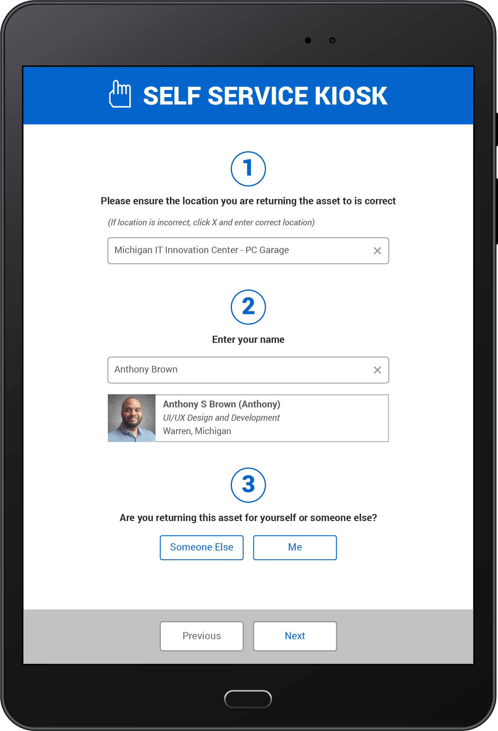 General Motors: Asset Return Kiosk App Image 2