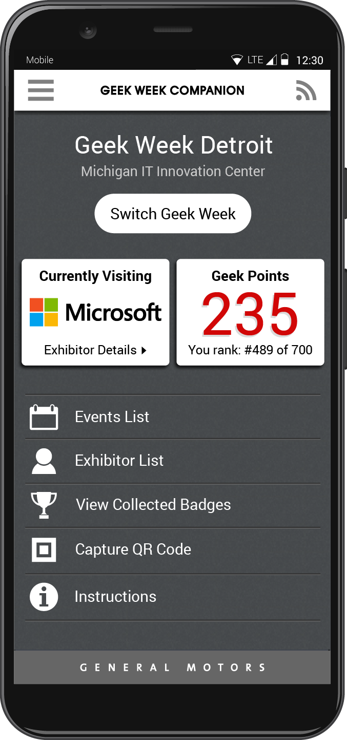 General Motors: "Geek Week" App Image 2