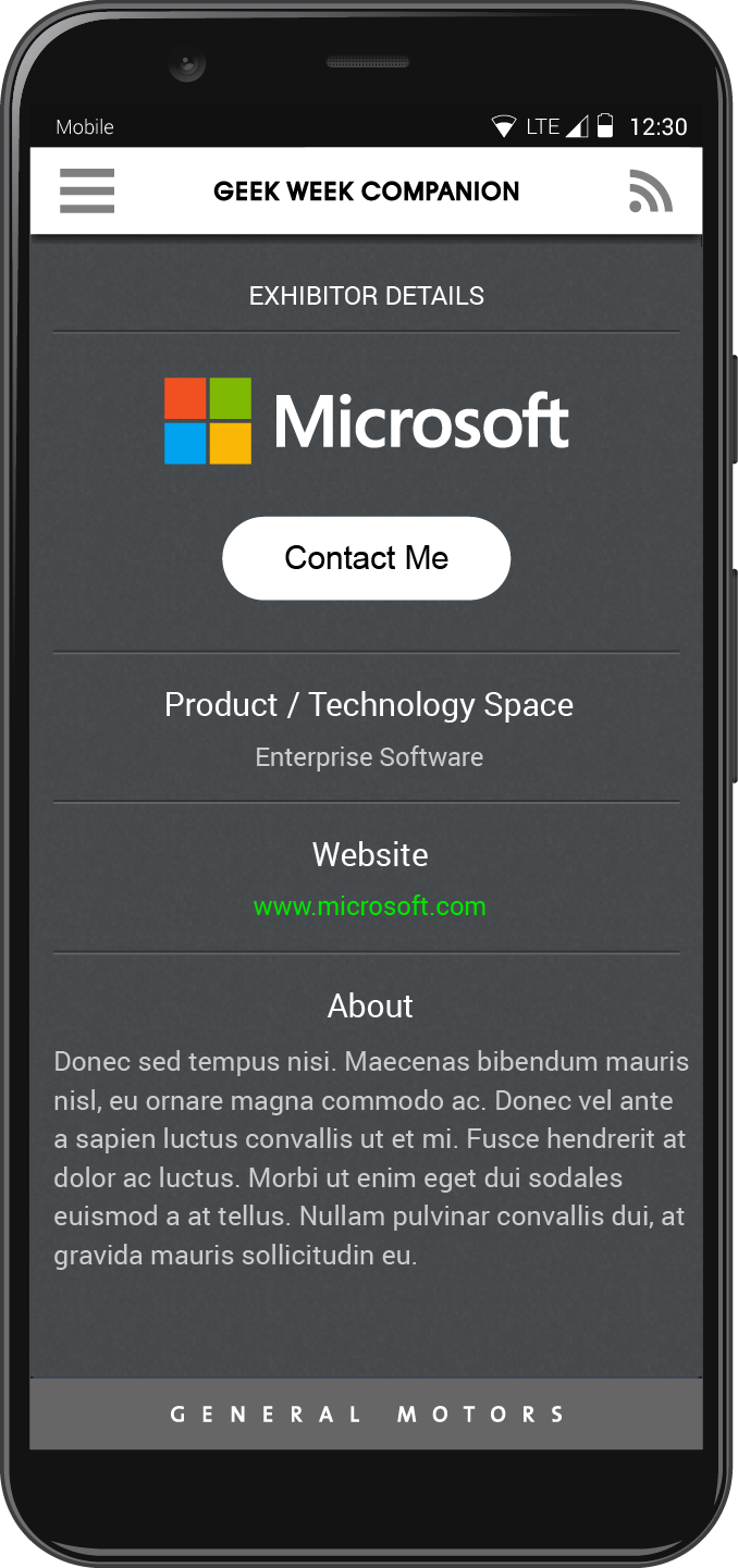 General Motors: "Geek Week" App Image 3