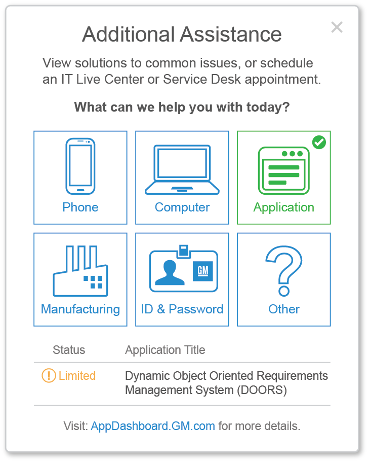 General Motors: IT Scheduler UI/UX Image 1
