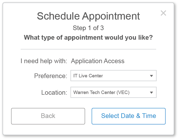 General Motors: IT Scheduler UI/UX Image 2