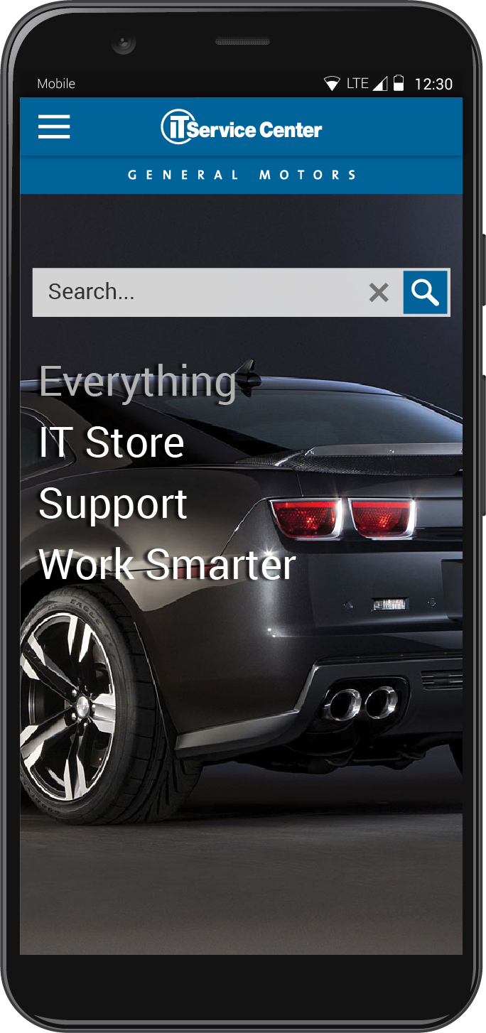 General Motors: IT Search Results (Mobile) Image 1