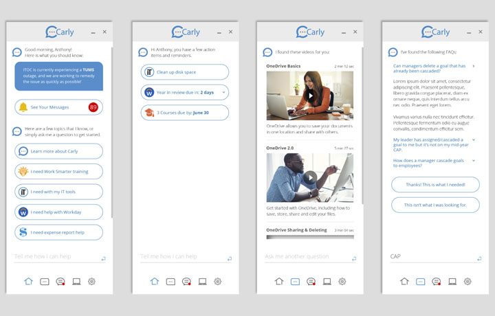 General Motors: "Carly" Chat Bot UI/UX