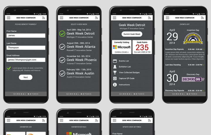 General Motors: "Geek Week" Mobile App