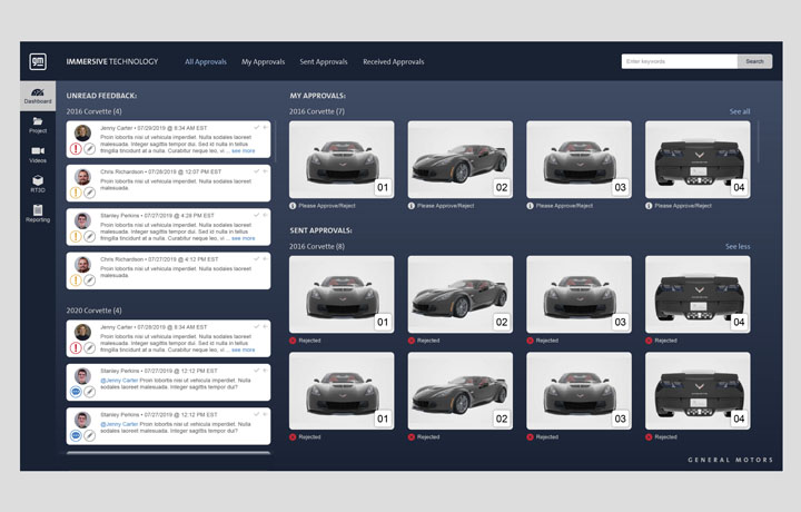 General Motors: Immersive Technology Design Tool UI/UX