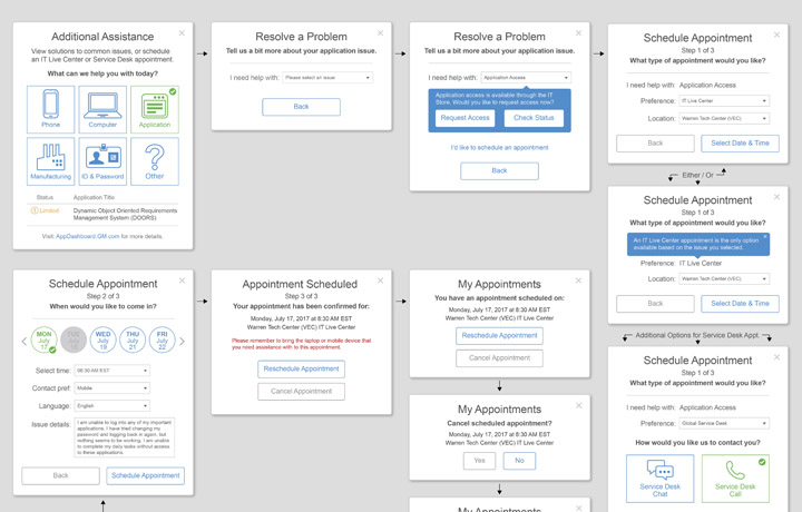 General Motors: IT Scheduler UI/UX
