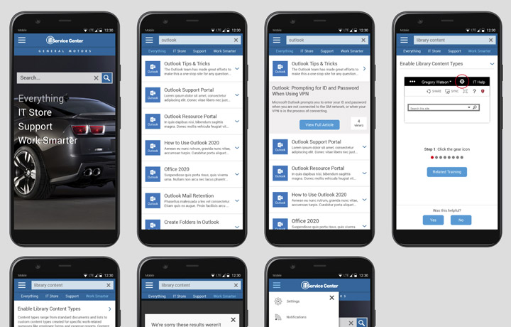 General Motors: IT Search Results (Mobile)