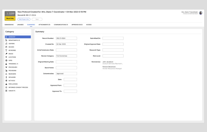InfoEd Global: Medical Protocal App Screen UI/UX